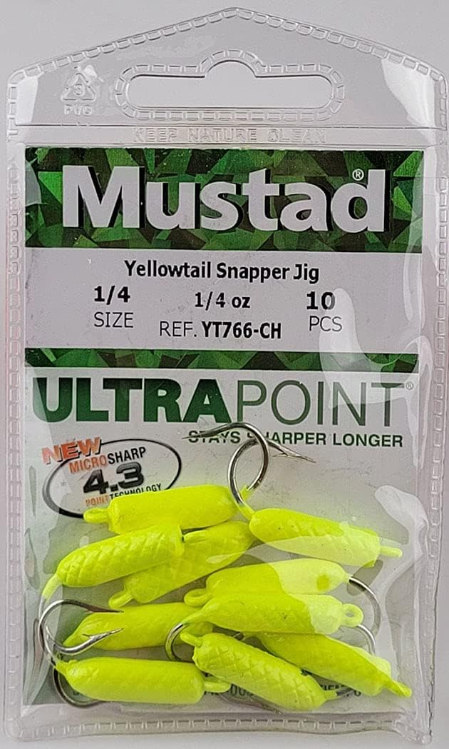 【yellowtail】 2025071100027OBEMM Yellowtail Snapper Jig 1/4 Oz Chartreuse Sz1 10Pk 1/4 : Amazon.in
